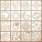 16 Stück Schablonen Set, Wiederverwendbar Kunststoff Schablonen Vorlagen, Zeichnung Malschablonen DIY Schablonen für Holz, Boden, Möbel Wandgestaltung, Scrapbooking