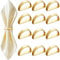 Set de 12 Servilleteros Individuales de Metal - Elegantes Anillos para Servilletas para Decorar tu Mesa en Cenas, Banquetes y Bodas.