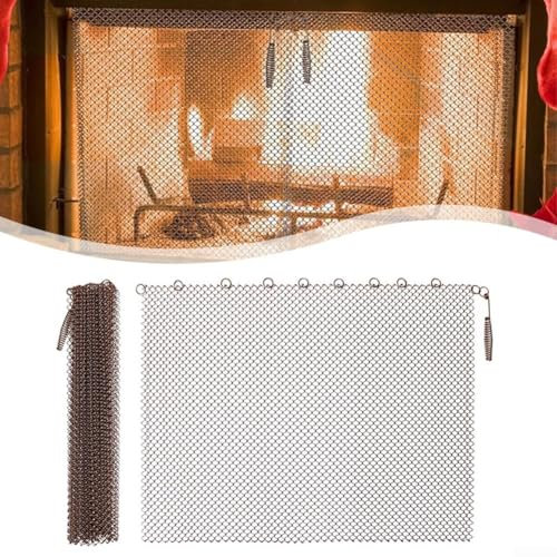 Set mit 2 Kamingittern, effektiver Funken- und Ascheschutz, 61 x 50,8 cm, rostbeständiges Metall (61 x 53,3 cm)