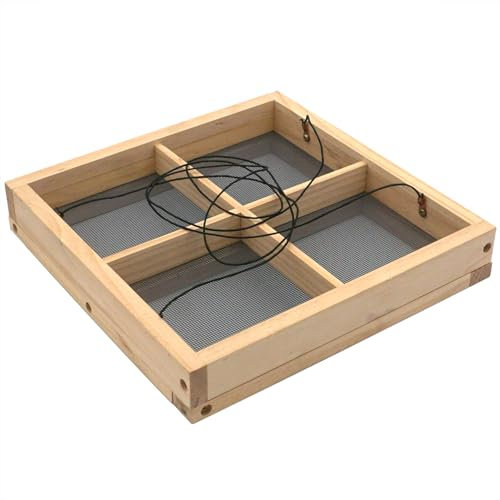 Zeqeey Wooden Bird Food Tray Platform Hanging Wood Seed Feeding Trayer for Outside Outdoor Garden Wild Bird