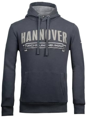 Hannover 96 Hoodie Retro (DE/NL/SE/PL, Alphanumerisch, XXL, Regular, Regular, Grau)