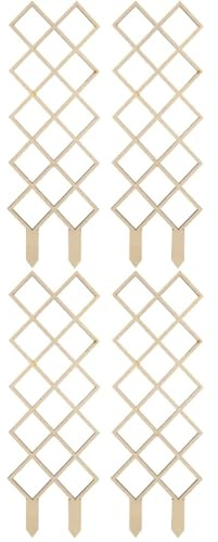 Milisten 2 Sätze Klettergerüst Pflanzenstütze Gitterspalier Kleines Spalier Garten Für Weinreben Klettergerüst Blumenförmiges Klettergerüst 2 Stück * 2