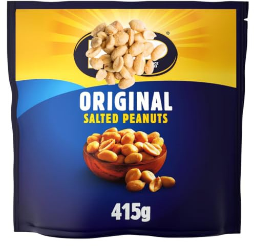 Salt & Vinegar Flavoured Peanuts, Premium Roasted Golden Snack, High in Protein and Fibre, 415g Resealable Pack