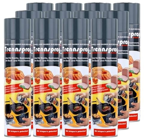12 x 600ml Boyens Back Trennspray - Zum Grillen, Braten & Backen - Antihaftspray, Non Stick Spray für Grillroste, Plancha und Teppenyaki Grills, Kontaktgrill, Back- und Auflaufformen nur für Gewerbe