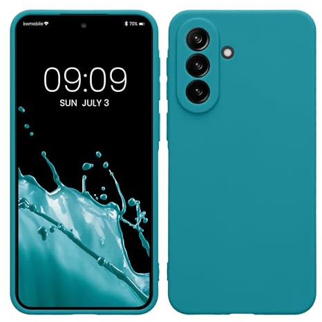 kwmobile Handyhülle für Samsung Galaxy A37 5G Hülle - weiches Handy Silikon Case - Schutzhülle Cover - Petrol matt