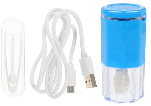 RUNROTOO Portable Electric Rotary Lens Cleaner for Contact Lenses with USB Power, Abs Material, Removes Protein Impurities, Suitable for Travel and Daily Use,