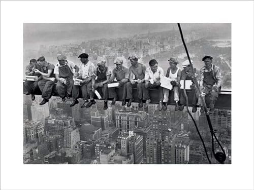Pyramid Lunch on a Skyscraper 60 x 80cm Kunstdruck, Mehrfarbig