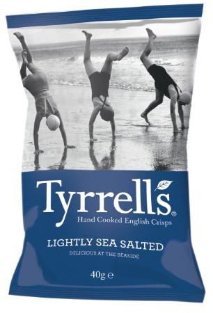 Tyrells Lightly Sea Salt Chips 40 g (Pack of 24)