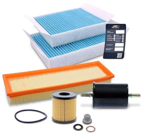 Inspektionspaket SET B 1x Ölfilter 1x Luftfilter 2x Innenraumfilter 1x Kraftstofffilter 1x Ölablass-Schraube 1x Dichtring für Ölablass-Schraube