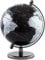 BRUBAKER Designer Globus Dark Planet - Deko Planet 19 cm hoch - Weltkugel mit politischer Karte - Büro Dekoration mit Fuß und Meridian aus Edelstahl - Schwarz Silber