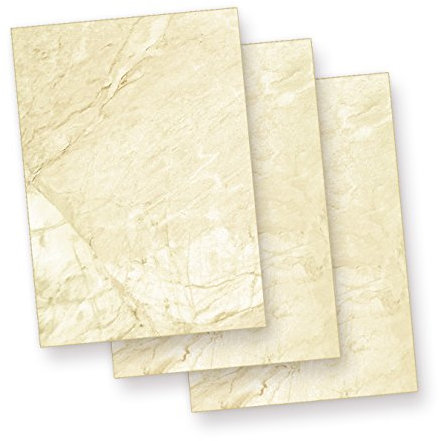 Karton Marmor A5 (500 Blatt) 170 g/qm Beidseitig braun, Druckerpapier für Urkunden Speisekarten Basteln