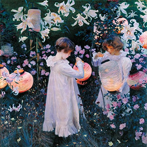 1art1 John Singer Sargent Poster Nelke, Lilie, Lilie, Rose, 1885–86 Bilder Leinwand-Bild Auf Keilrahmen | XXL-Wandbild Poster Kunstdruck Als Leinwandbild 40x40 cm