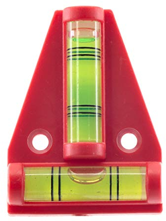 DIGIFLEX 2 Way Mini Red Spirit Level – Small T Shaped Bubble Levelling Tool for On-The-go Measuring – Spirit Levels for a Caravan Campervan Furniture Picture Frames Decking Camera Tripod Camping