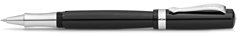 Kaweco STUDENT Rollerball Schwarz I Gel- / Kugelschreiber aus hochwertigem Acryl mit Keramikkugel I Edler Kuli I 23 g Tintenroller mit 0.7 mm Mine I Nostalgischer Gelroller 16 cm