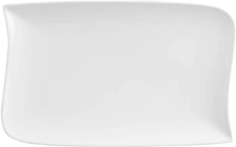 Secret de Gourmet - Set di 6 piatti rettangolari in porcellana Wave 28X12cm