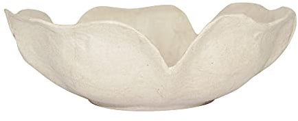 Decopatch Décopatch HD001O Schale in Blumenform aus Pappmaché, 24 x 24 x 7 cm, ein Behälter zum Verzieren perfekt für Ihr Wohndeko, Kartonbraun