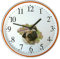 EVIT Artline 150450 Keramik Wanduhr Hund Mops Hellbraunrand handgemalt