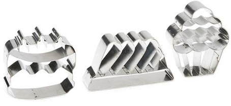 Patisse Geburtstags-Ausstechform-Set - kreatives Backvergnügen für besondere Anlässe -Größe: Ø ca 6 cm, 7 cm und 9 cm - aus hochwertigem Edelstahl