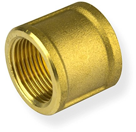 Stabilo-Sanitaer Messingmuffe 1/2 Zoll DN15 Rohrmuffe Muffe Rohrverbinder Gewindeverbinder Messingfitting Messing Fitting Gewindefitting Rohrfitting