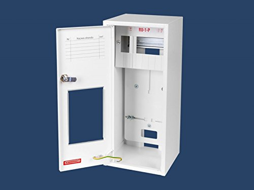 Zählerschrank Verteilerschrank Zählerkasten 1 x 1 Phasen Zähler und 6 Sicherungen Sicherungskasten Aufputz Unterverteiler stahlverzinkt