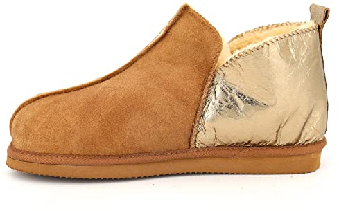 Shepherd of Sweden - Annie Lammfell-Hausschuhe - Damen - 100% Echtes Lammfell - Bequem - Weich und warm - Flauschig - Größe 39