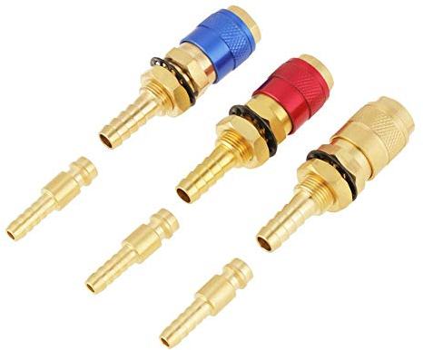 Wassergekühlte & Gas Adapter Schnellkupplung TOPINCN Kein Lecks Druckanschluss Für MIG WIG Schweißer Taschenlampe 3 STÜCKE