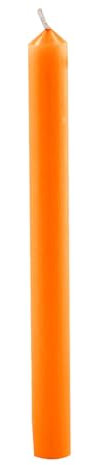 Cereria di Giorgio Bougies cylindriques Pleine Couleur Ø 1,9 cm 12 pièces - Orange