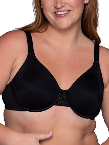 Vanity Fair Beauty Back 76080-Sujetador de Planchado Sujetador Reductor, Negro – Midnight Black, 100G para Mujer