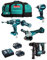 MAKITA Kit MK402 (Taladro Percutor DHP481 + Martillo DHR171 + Mini-Amoladora DGA504 + Atornillador de Impacto DTD153 + 2 Baterías de 5,0 Ah + Cargador + LXT600)