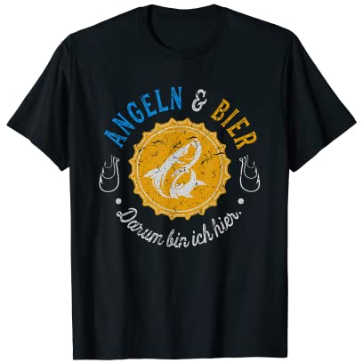 Anger TShirt Angeln und Bier TShirt Fischer Spruch Lustig T-Shirt