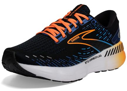 Brooks Men's Glycerin Gts 20 Running Shoe, Black Classic Blue Orange, 11.5 UK