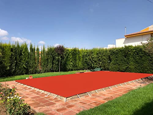 Cobertor o Lona para Piscina | 4 x 9m | con 15cm Extra por Cada Lado (4,3 x 9,3m) | Color quisquilla | Fácil de Instalar