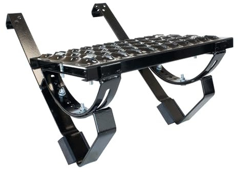 DAPRONA Laufrost Set für Flache Dachziegel, Dachtritte für Schornsteinfeger Schwarz 100cm, inkl. Montagematerial für sichere Dachbegehung