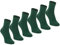 FUREINSTORE Calcetines Escolares para Niños, Calcetines Cortos Niño Nña Medias de Algodón para Uniforme, Tobillera para Deporte Suave y Expandible Pack de 6 Pares (36-39, Verde)