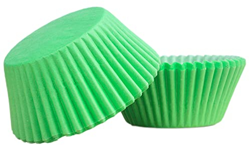 100Pcs Green St Patrick Day Paper Cupcake Cases for Baking, Muffin Cup Cake Paper Liners Small Muffin Cupcake Wrapper Paper Cases for Wedding Birthday St Patrick Day Party Cake Decoration