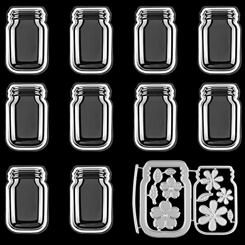 10 Stück transparente Kunststoff-Shaker-Kuppeln und 13Stück/Set Blumenformen für Kartenherstellung dimensionale Shaker Kuppeln Kunst Shaker Fenster Blister Kunststoff transparent Shaker Abdeckungen