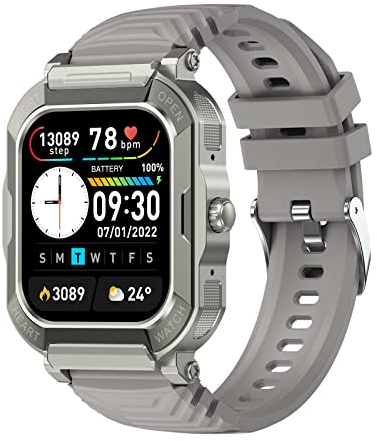SUPBRO Smartwatch Damen Herren, Smart Watch mit Telefonfunktion 1.91 Zoll Touchscreen Fitness Tracker, IP68 Wasserdicht Fitnessuhr mit Schrittzähler, 24 Sportmodi Fitness Armbanduhr für Android iOS