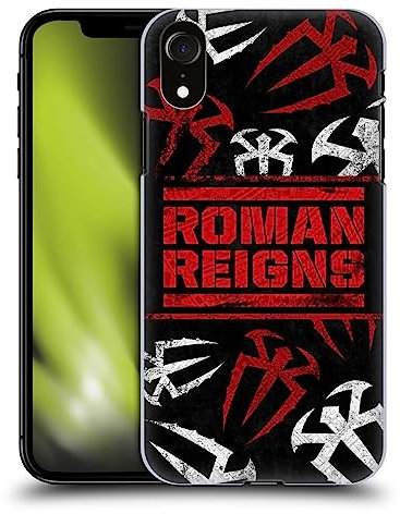 Head Case Designs Offizielle WWE Logo Muster Roman Reigns Harte Rueckseiten Handyhülle Hülle Huelle kompatibel mit Apple iPhone XR