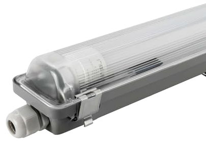 Ledvion - LED Röhrenarmatur, 60CM, 7 Watt, 6500K, 1120 Lumen, IP65, inkl. LED Röhre mit 160 L/Pw & Edelstahlbefestigungselementen