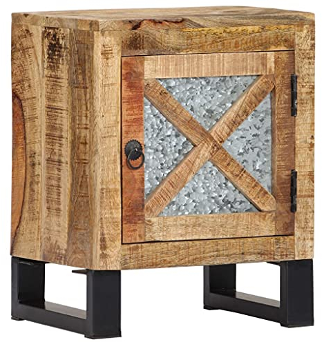 Youuihom Esszimmerschrank Schrank Wohnzimmer Sideboard Flur Nachttisch 40 x 30 x 50 cm Mangoholz Massiv Geeignet für Esszimmer, Küche, Büro, Wohnzimmer