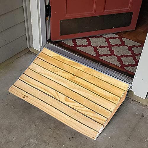 Loading Ramps, Threshold Ramp, Door Threshold Ramp Wood, Doorways/Entrance/Curb Ramp for Wheelchair & Scooter, Home Portable Non Slip Wedge Ramp (Size : 30.8x30x9cm),Portable Ramps for Steps