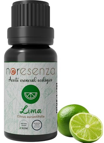 Aceite esencial de lima Noresenza, 100% puro, ecológico, envase de vidrio negro premium, para cosmética, difusores, ambientadores y aromaterapia