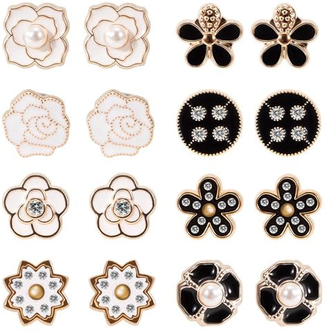 Hijab Magnetische Pins, Nadellose Brosche mit Starke Magnete 8 Stück, Clip Magnetbroschen Handelt Keine Lochstifte für Frauen Kleidung Schals Cardigans