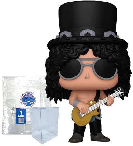 Blue Salamander Emporium Protective Case Bundled with Vinyl Figure – 1990’s Guns N’ Roses Slash #398
