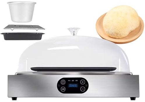 Bread Proofer Machine, 40L Electric Dough Proofer Box with Adjustable Humidity & Temperature, 99H Timing, Stainless Steel Liner - Great for Bread, Yogurt, Natto Making