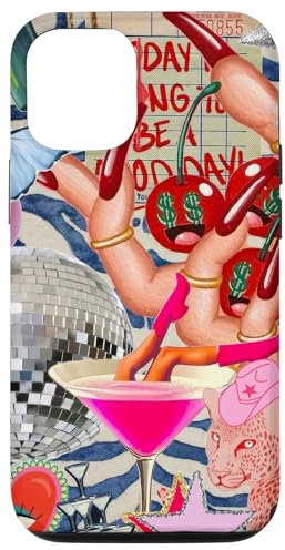 Vintage Cowgirl Cocktail Collage Martini Y2K Ästhetik Hülle für iPhone 14