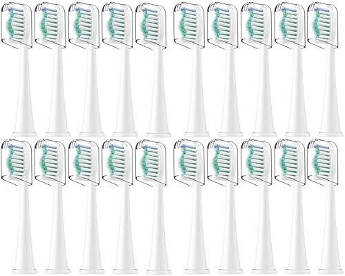 Rebeool 16 Stück Ersatzbürsten Kompatibel mit Philips Sonicare, Zahnbürstenaufsatz für Protective 4500, 5100, 3100,4300, Diamond 9000, 9400 Aufsteckbürste für täglich präzise Zahnreinigung, Weiß
