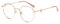 Firmoo Blue Light Blocking Glasses for Women, Gold Retro Round Metal Frame Anti Eyestrain UV400 Computer Gaming Glasses Bow165