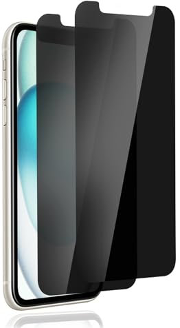 Carantee Sichtschutz für Panzerglas für iPhone 11/XR Schutzglas, 2 Stück Anti Spy Blickschutz für iPhone 11 Folie, Ultra-HD Privacy Blendschutz Anti-Spähen für iPhone XR Privatsphäre Glasfolie