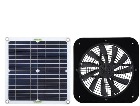 Solarbetriebener Ventilator, wetterfest, solarbetriebener Dachbodenventilator, 100 W, 12 V, wiederverwendbarer betriebener Kühler, betriebene Klimaanlage für Küche, Dachboden